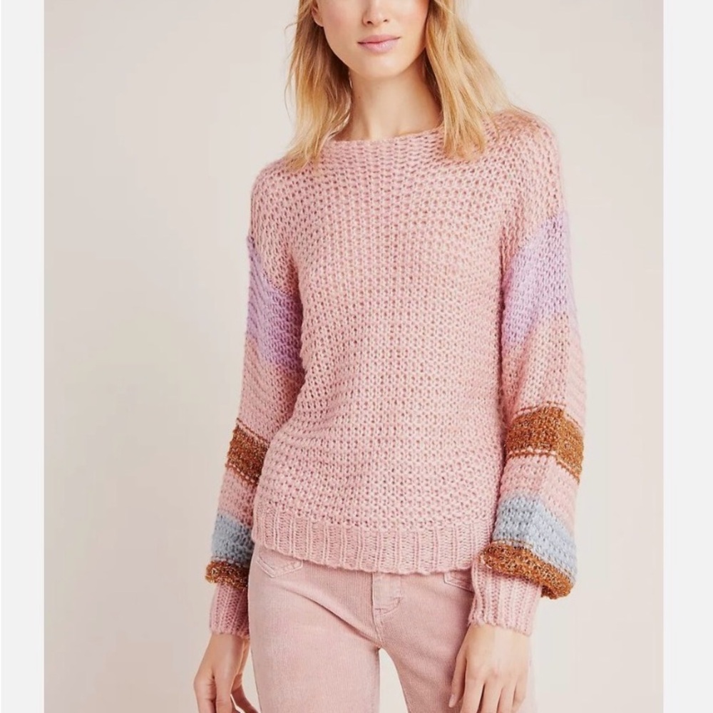 Anthropologie Heartloom Mae Striped Pullover
